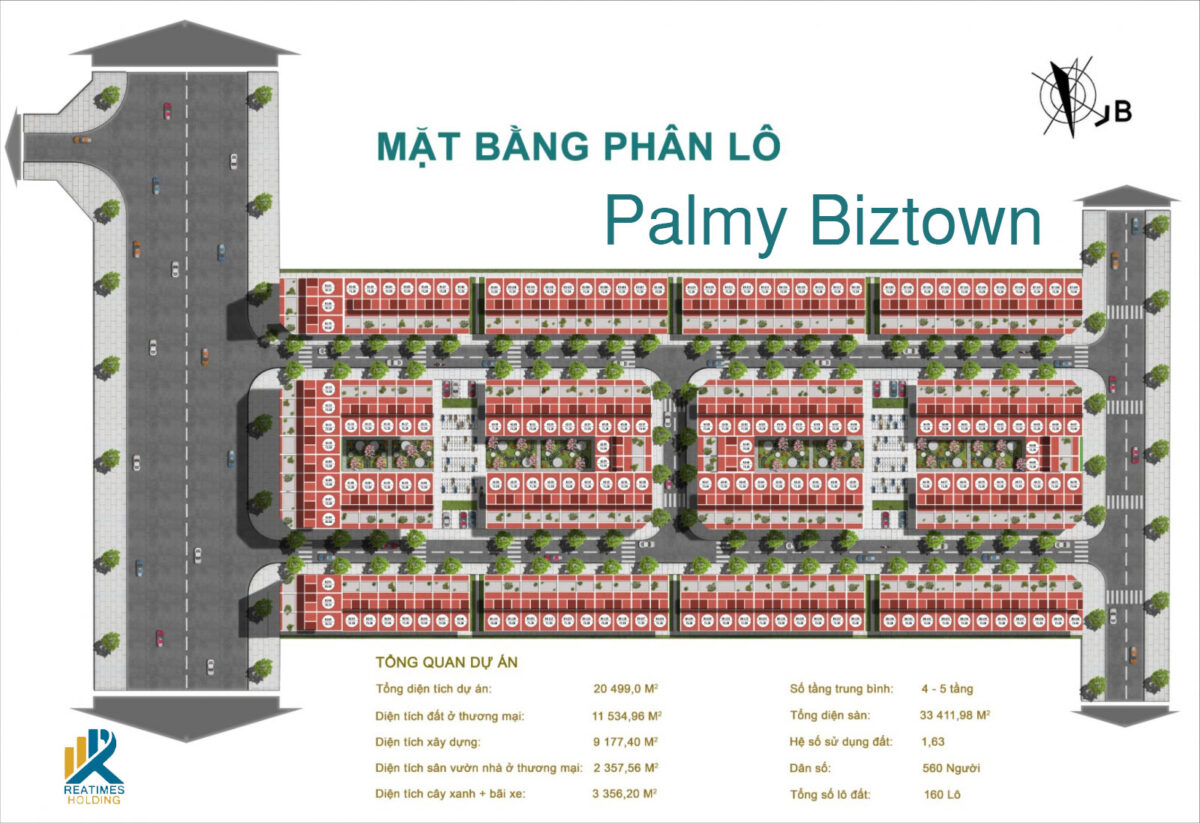 Mặt bằng dự án Palmy Biztown